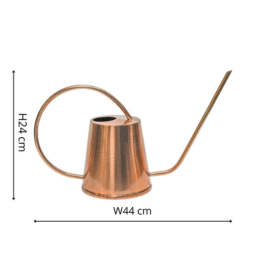 Indoor Kensington Large Copper Finish Metal Watering Can