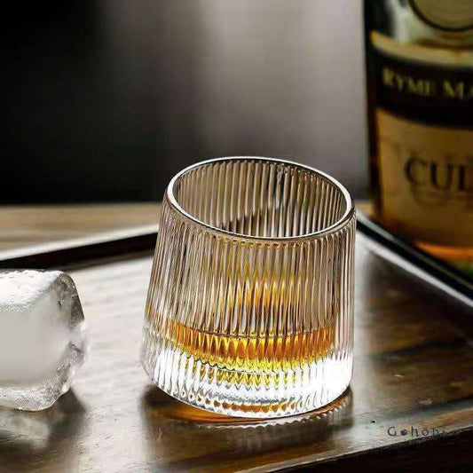 Gohobi Handmade Rotating Glass Tumbler