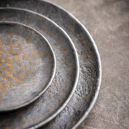 Gohobi Handmade Metallic Glaze Ceramic Plate