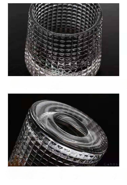 Gohobi Handmade Rotating Glass Tumbler
