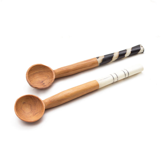 Olive Wood Batik Handled Sugar Spoon