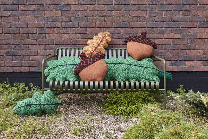 Large Leaf Shaped Bolster Cushion