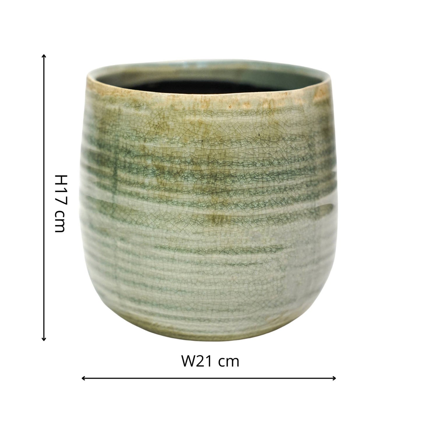 Como Hand Finished Indoor Ceramic Plant Pot D21cm & D26cm