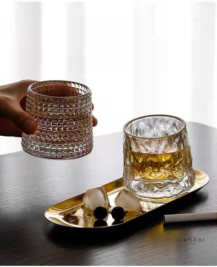 Gohobi Handmade Rotating Glass Tumbler