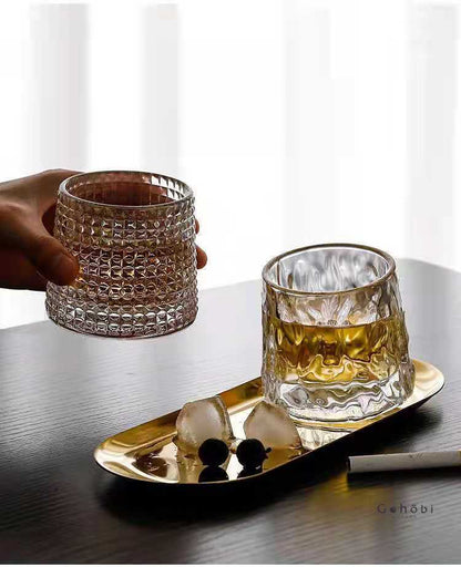 Gohobi Handmade Rotating Glass Tumbler
