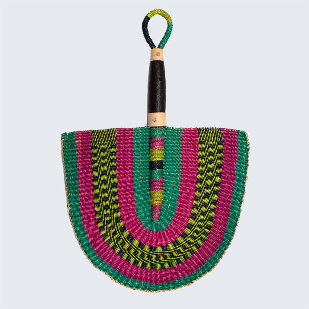 Ghanaian Woven Fans - Pack of 6 'Mixed'