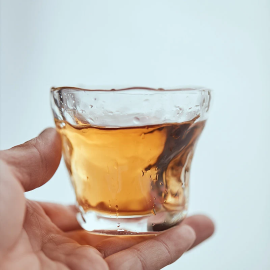 Gohobi Handmade Glass Tea Cup - Slightly Different Shapes