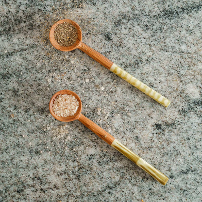Olive Wood Batik Handled Sugar Spoon