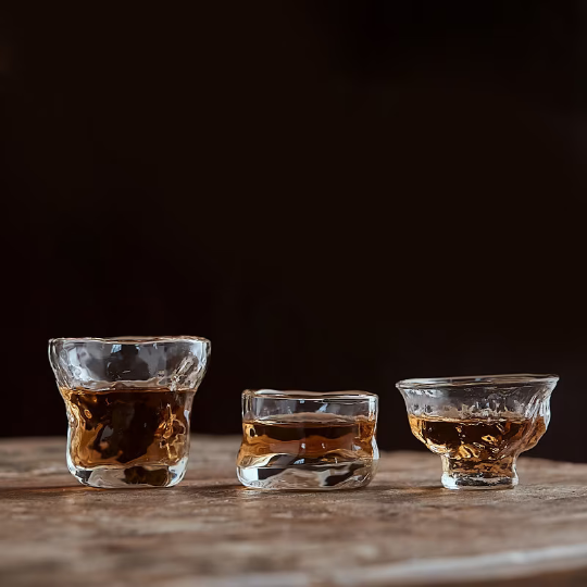 Gohobi Handmade Glass Tea Cup - Slightly Different Shapes