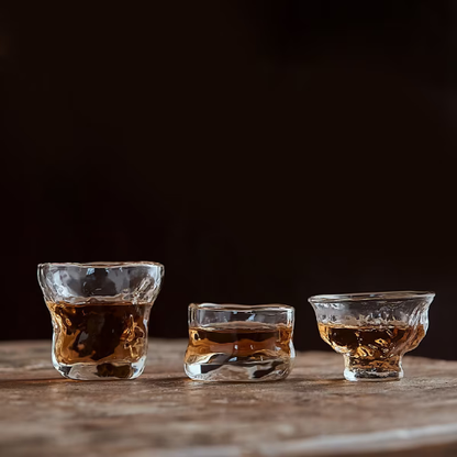 Gohobi Handmade Glass Tea Cup - Slightly Different Shapes