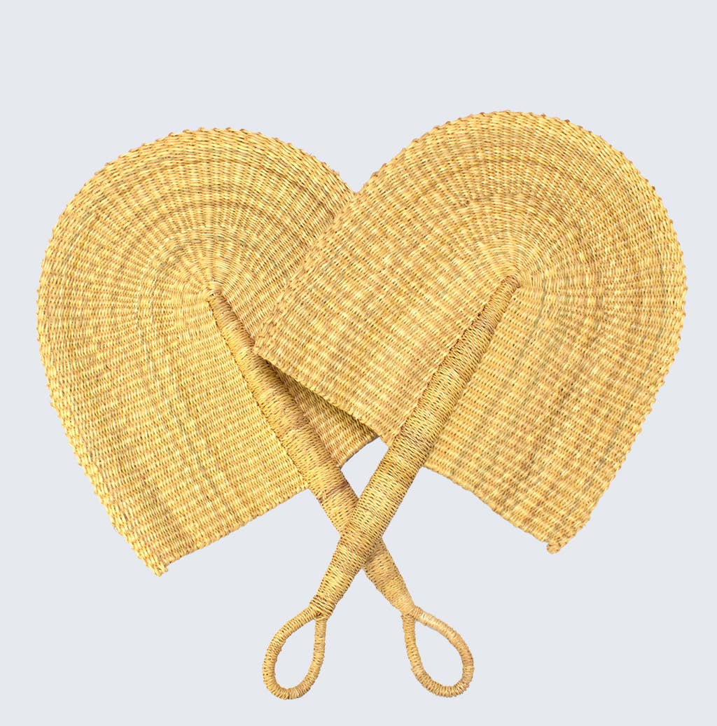 Ghanaian Woven Fans - Pack of 6 'Mixed'