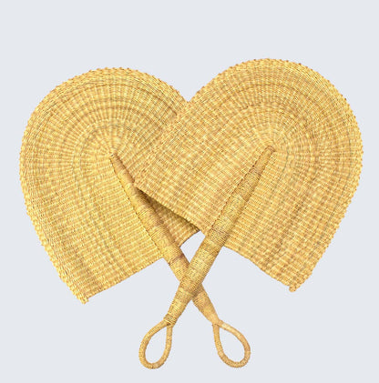 Ghanaian Woven Fans - Pack of 6 'Mixed'