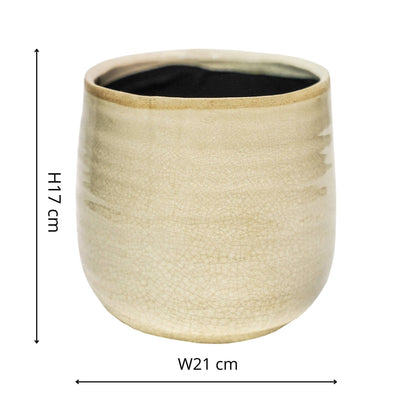Como Hand Finished Indoor Ceramic Plant Pot D21cm & D26cm