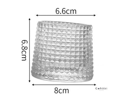 Gohobi Handmade Rotating Glass Tumbler