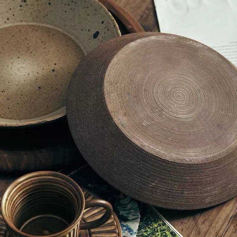 Gohobi Handmade Japanese Style Stoneware Pasta Bowl