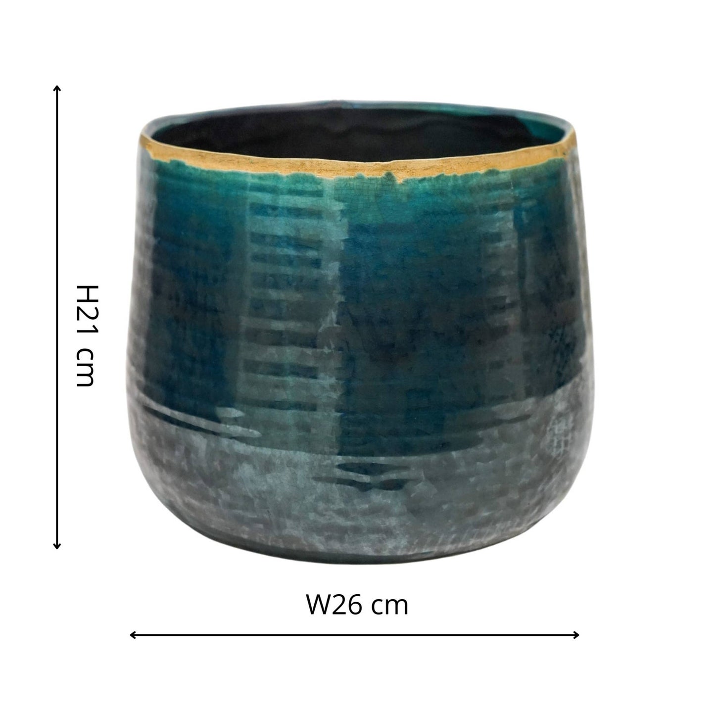 Como Hand Finished Indoor Ceramic Plant Pot D21cm & D26cm
