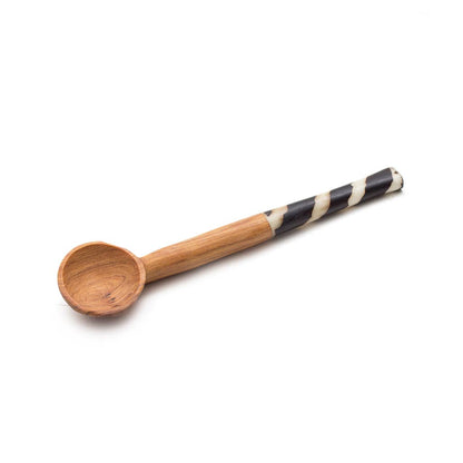 Olive Wood Batik Handled Sugar Spoon