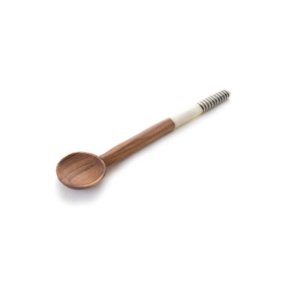 Olive Wood Batik Handled Sugar Spoon