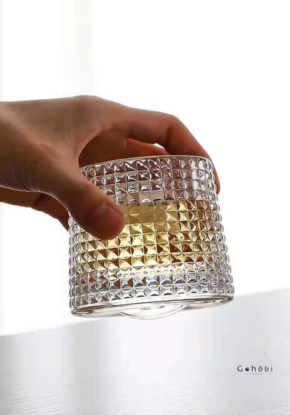 Gohobi Handmade Rotating Glass Tumbler