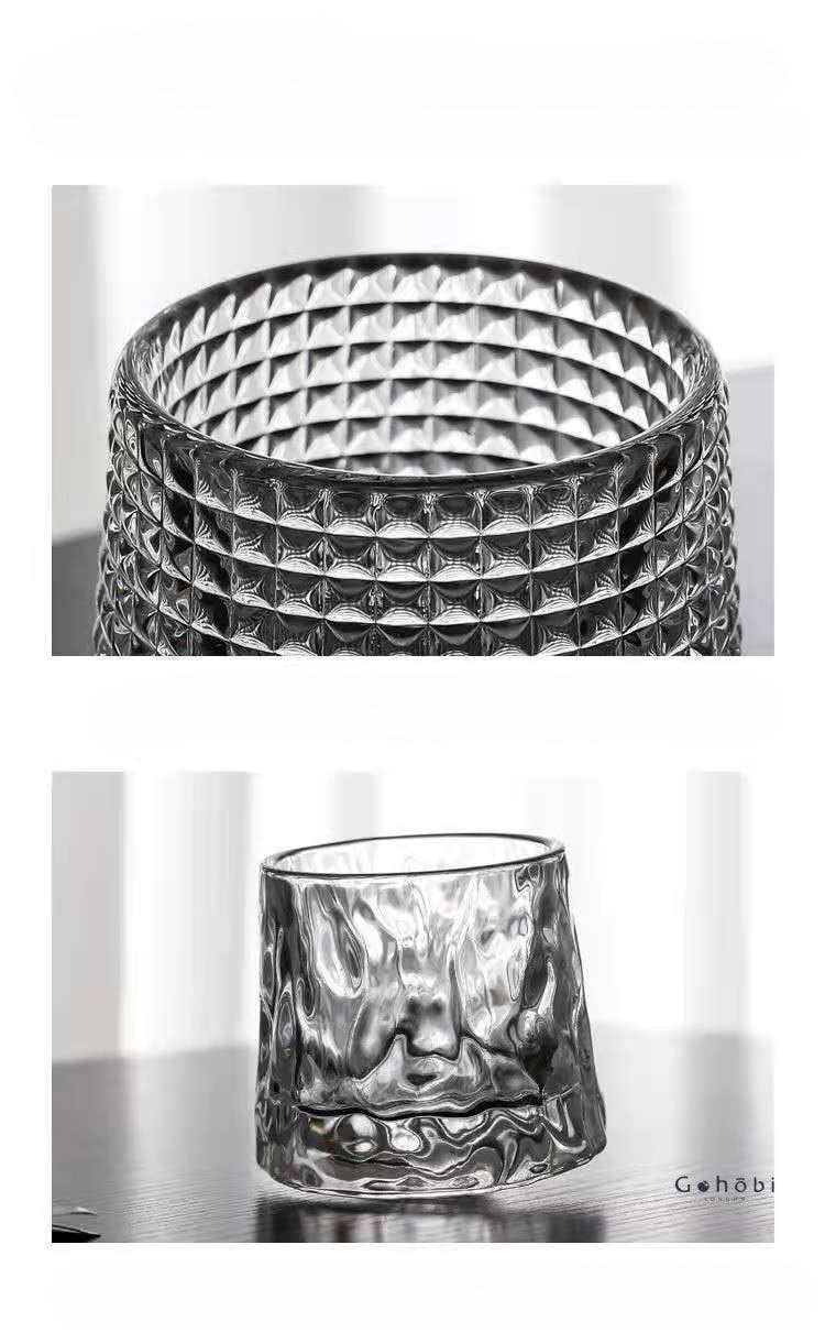 Gohobi Handmade Rotating Glass Tumbler