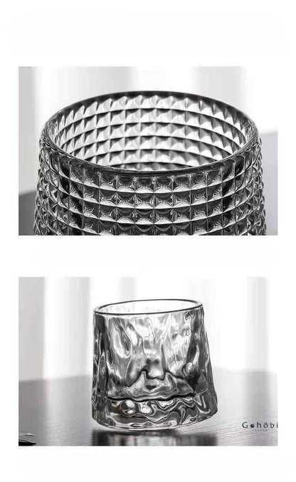 Gohobi Handmade Rotating Glass Tumbler