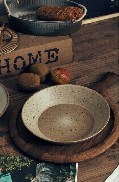 Gohobi Handmade Japanese Style Stoneware Pasta Bowl