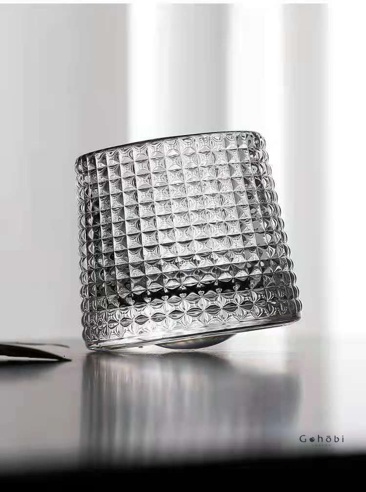 Gohobi Handmade Rotating Glass Tumbler
