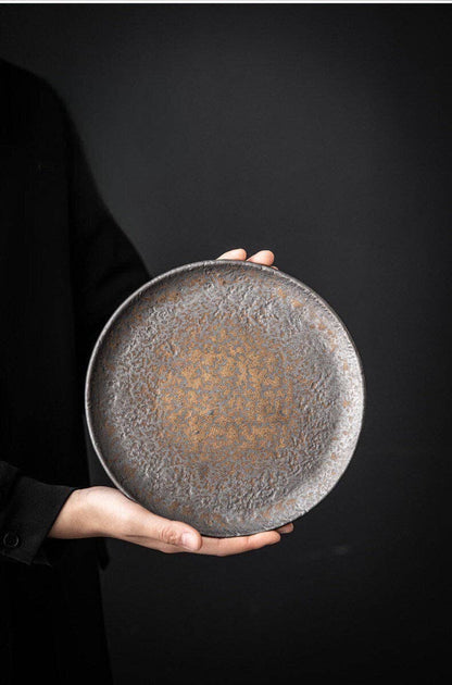 Gohobi Handmade Metallic Glaze Ceramic Plate