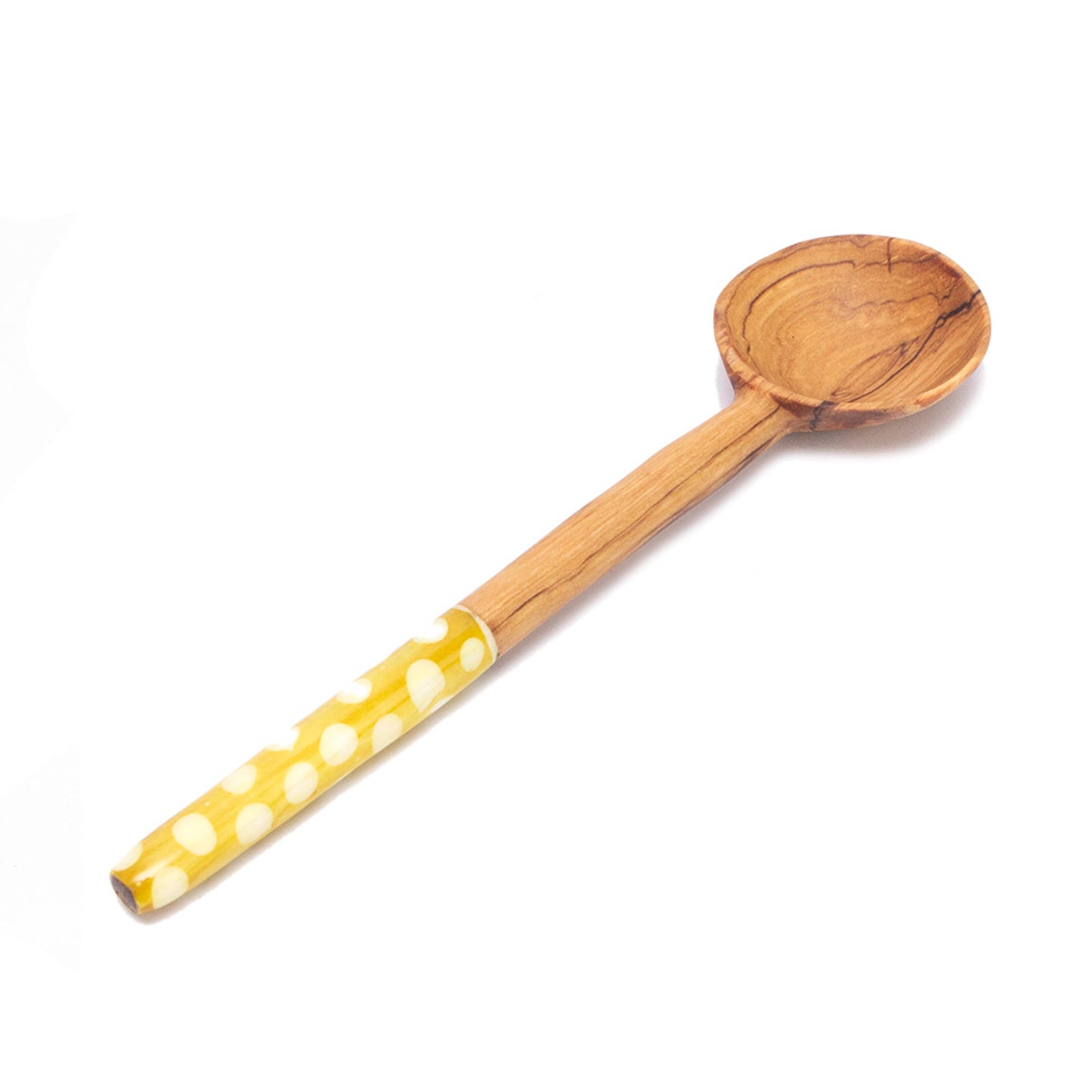 Olive Wood Batik Handled Sugar Spoon