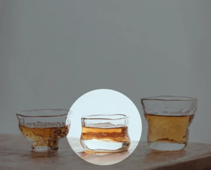 Gohobi Handmade Glass Tea Cup - Slightly Different Shapes