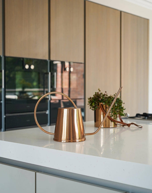 Indoor Kensington Large Copper Finish Metal Watering Can