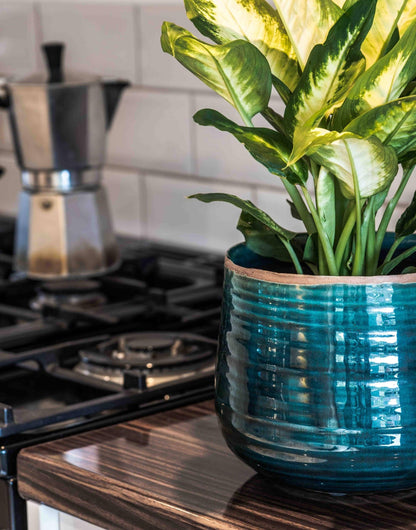 Como Hand Finished Indoor Ceramic Plant Pot D21cm & D26cm